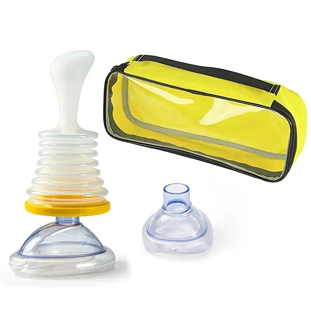 LifeVac Yellow Travel Kit - Portable Suction Rescue Device, First Aid Kit for Kids and Adults, Portable Airway Suction Device for Children and Adults