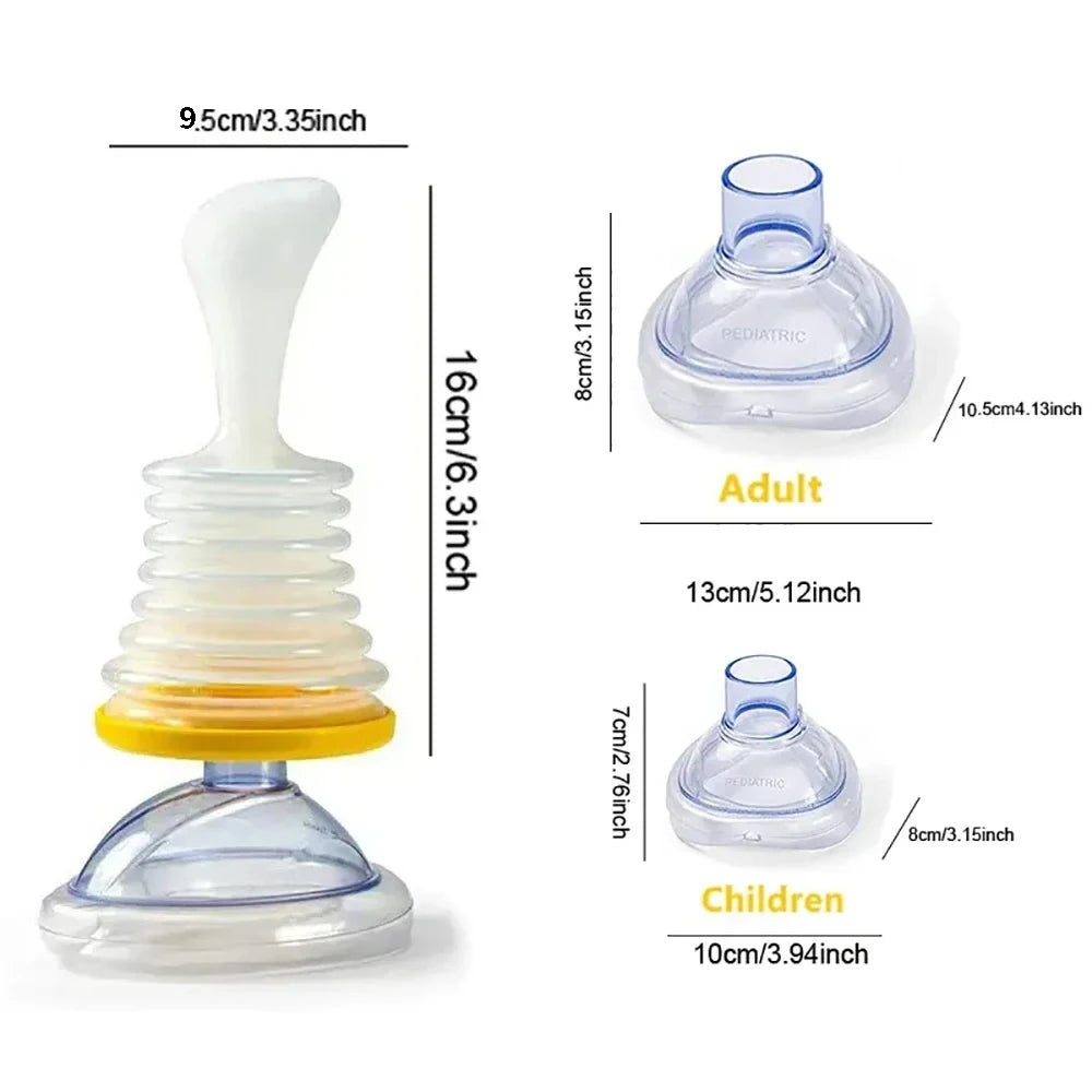 LifeVac Yellow Travel Kit - Portable Suction Rescue Device, First Aid Kit for Kids and Adults, Portable Airway Suction Device for Children and Adults